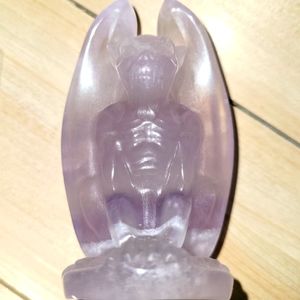 Carved FLOURITE GARGOYLE Stone RARE!